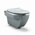 Wall-mounted smart toilet with integrated bidet function and elongated seat design