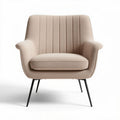 Boucle accent chair with metal legs for living room or office use 85 x 75 x 85cm